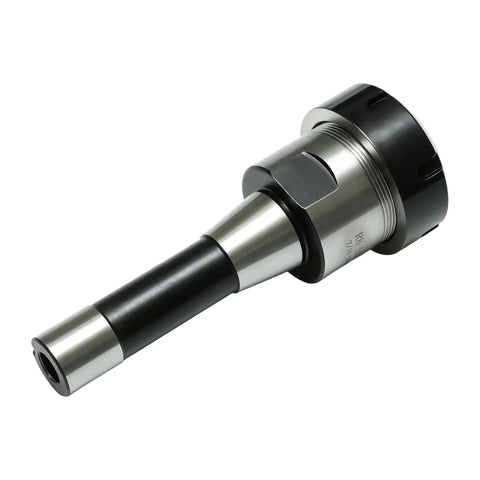 Precision Ground R8 Shank ER40 Collet Chuck With 7/16-20 Drawbar offers stability for high speed cutting, showcasing a precision ground design.