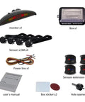 Parking Sensor Kit For Cars With Customizable Probes In 18 Color Options And Adjustable Alarm Volume Backup Sensor