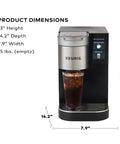 Front view of Plumbed Single Serve Office Coffee Maker With 150 Plus K Cup Varieties Brews Coffee Tea And Hot Cocoa In About A Minute Five Cup Sizes From 4 To 12 Oz Travel Mug Compatible Perfect For Busy Office Bosses with travel mug