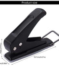 Side view of One Quarter Inch Hole Puncher With 20 Sheets Capacity Ergonomic Grip Easy Handheld Metal Paper Punch for crafts and office use