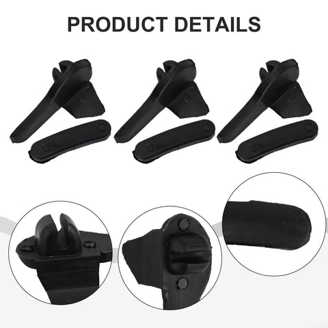 Plastic Insert Tire Demount Head Guard Wheel Side Protector Kit 20Pcs Black Rim Protection For Tire Changer setup close-up