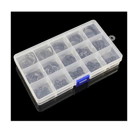 Three Wave Peak Seal Set Spring Washer Kit Elastic Metal Gasket Wave Form Locking Washers 3mm To 25mm Internal Assortment in organizer case