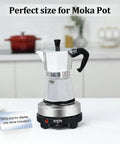 500W Mini Electric Hot Plate For Coffee Nerds Moka Pot Friendly 110V Compact RV Camping Stove With 4 Inch Cast Iron Burner