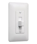 Masque 2000 Mid Size White 1-Gang Decorator Toggle Wall Plate With Toggle Cover And Paintable Outlet Cover Easy Install