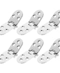 Six Piece Zinc Alloy Folding Flip Hinges Set For DIY Cabinets and Flip Up Desks Pre Drilled Mounting Holes