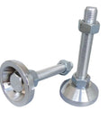Heavy Duty Adjustable Furniture Leveling Feet Swivel Base Pads Beat Table Wobble with solid steel build and M6 thread.