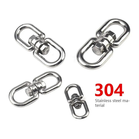 Hardcore 304 Stainless Steel Double Eye Swivel Anchor Link For Marine Boat Rigging Heavy Duty Hardware Built Like A Tank To Crush Any Load Without Rusting Out Zero Hassle Performance That Lasts Forever