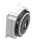 Side angle of Grasslin FM 1 Stuz 240V Timer Electronic Switch for commercial foodservice equipment replacement; black dial visible.