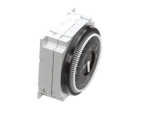 Side angle of Grasslin FM 1 Stuz 240V Timer Electronic Switch for commercial foodservice equipment replacement; black dial visible.