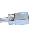 Close-up of a metal rethreading tap 1/4-20NC thread repair tool set for damaged bolt threads, precision restore without cutting.