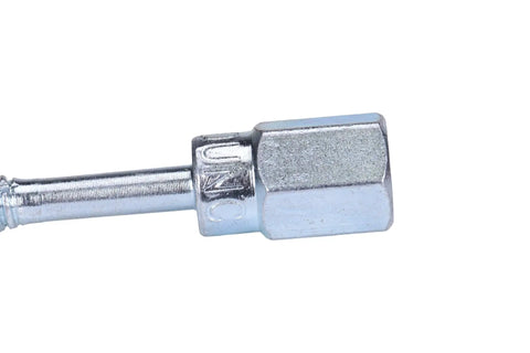 Close-up of a metal rethreading tap 1/4-20NC thread repair tool set for damaged bolt threads, precision restore without cutting.