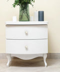 Slick Brushed Nickel Cabinet Knobs Rock Solid Zinc Pulls Single Hole Mount Quick Swap For Kitchen Drawers Fresh Home Hardware Upgrade Smooth Grip 10 Pack on a white nightstand.