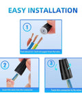 Installation guide for 40 Piece Waterproof Outdoor Wire Connectors Set for Landscape Lighting and Wet Locations.