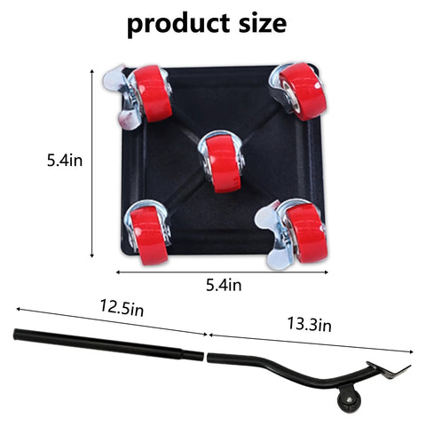 Heavy Duty Furniture Dolly For Moving Large Furniture And Appliances With Five 360 Degree Rotating Rubber Wheels, product dimensions