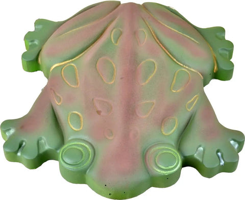 Frog Shaped Concrete Mold For DIY Garden Stepping Stone Pathway Durable ABS Plastic Reusable 14.5 Inch By 13.15 Inch By 1.7 Inch For Outdoor Yard Decor And Walkways, top view showing detailed frog texture.