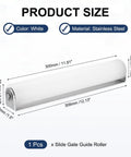 12 Inch Nylon Sliding Gate Guider With C Post Welded Bracket, Ball Bearing Side Roller Assembly For Sliding Doors, 1.89 Inch Diameter Wheels