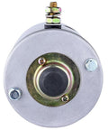 RAREELECTRICAL 12V hydraulic pump motor for RV levelers, CCW slotted shaft, front view, silver housing