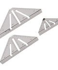 Stainless Steel Miter Square Ruler Set Of 3 Heavy Duty Pro Grade Multi Angle Measuring Tool With 45 90 And Twenty Two And A Half Degree Angles