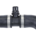 Close-up of Heavy Lifter Engine Coolant Hose with durable EPDM material and hose clamps for reliable engine cooling.