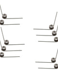 Hordion 10pcs stainless steel 50mm 90-degree torsion springs, 1mm wire, 11mm OD