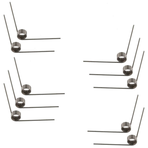 Hordion 10pcs stainless steel 50mm 90-degree torsion springs, 1mm wire, 11mm OD