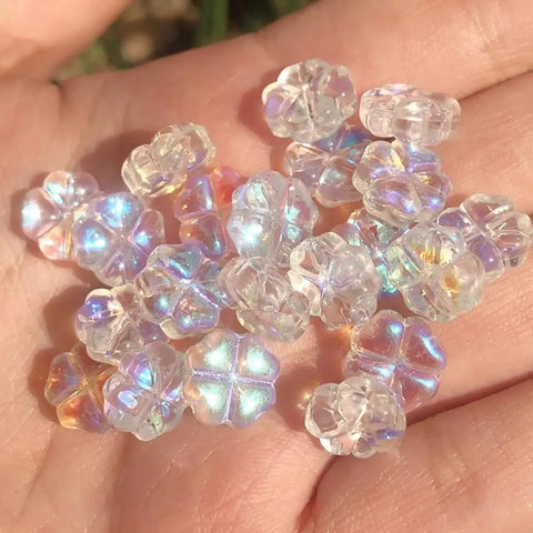 Straight Up Killer Handmade Lampwork Crystal Flower Spacer Beads Flat Round Loose For DIY Jewelry Making Supplies That Absolutely Kill It On Any Bracelet