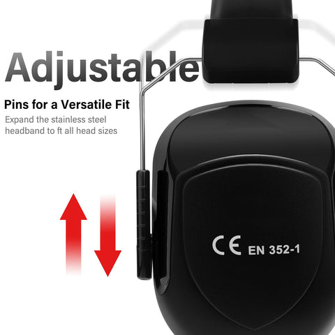 Boss Level Noise Reduction Ear Muffs For Shooting And Range Safety with adjustable headband and SNR 34dB noise canceling