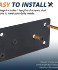 Heavy Duty Mending Plates Pack Of Four Black Steel Straight Brace Brackets For Furniture And Shelves Tough As Nails Joining Hardware with screws