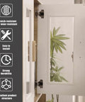 Tough As Nails Silver Cabinet Door Hinges For Standard Or Open Side Cabinets, Dead Quiet Self Closing Soft Close Hardware With No Sweat Screw On Install, 110 Degree Pivot In A Sweet Two Pack Kit, installed on a cabinet door.