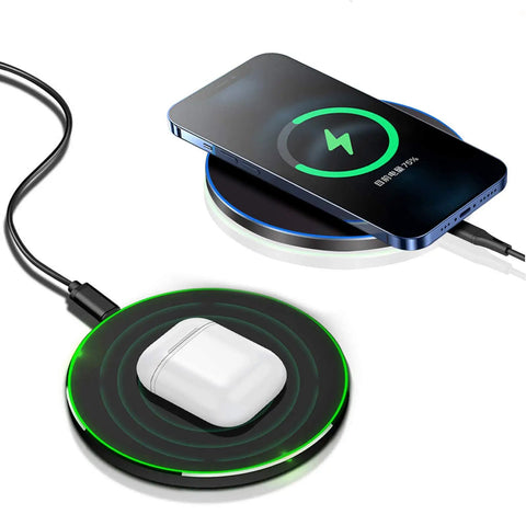 20W Fast Wireless Charging Pad For iPhone 17 16 15 14 13 12 SE AirPods Samsung Galaxy S25 S24 Note Pixel And LG Slim Qi Charger Mat
