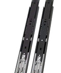 Wide 10 Inch Drawer Slides With Hydraulic Damping Three Section Steel Ball Bearing Rails For Wardrobe Cabinets White Finish Pack Of 2