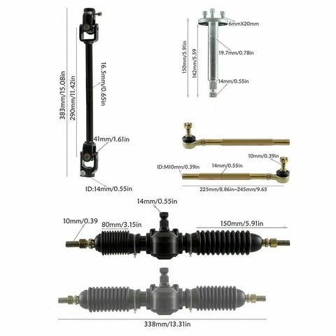 BeefedUp 29 Inch Rear Live Axle Kit components with exact measurements for Go Karts ATVs Drift Trikes 4 Wheelers DIY Upgrade