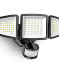 LED Security Light Outdoor Motion Sensor Flood Light With 3 Adjustable Heads 270 Degree Wide Coverage IP65 Waterproof