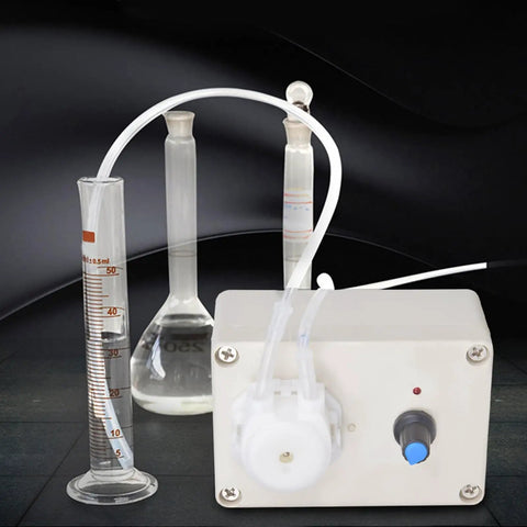 Industrial Grade Peristaltic Dosing Pump With Adjustable Flow For Aquarium, Lab And Analytical Use, 12V 50/60Hz 5 To 120 Ml Per Min And 24V