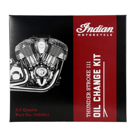 Box of Oil Change Kit For Chieftain Roadmaster Chief Springfield Thunderstroke 111 And 116 Engines With 6 Quarts 20W40 Semi Synthetic Motor Oil