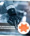 Flexible Rubber Spider Insert For Plum Couplings 40mm in robotic arm context for precision machine applications