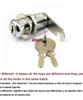 Cam Lock for Cabinets and Wardrobes, Heavy Duty Locker Style Locking Hardware, 40mm size, with two keys MMS243, 1 Piece