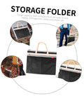 All In One Art Storage Pouch With Zipper File Bag for documents, artwork, supplies, showing multiple use scenarios, Oxford fabric, 14 inch size.