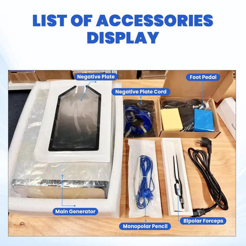 Veterinary Electrosurgical Unit 100W High Frequency ESU for pet surgery accessories including monopolar pencil and bipolar forceps