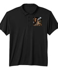 Chill In Style With This Industrial Abandoned Factory Gear Machine Performance Polo Shirt Made From Fade Resistant 100 Polyester Fabric That Wicks Moisture And Boasts Upf 50 Sun Protection For All Day Comfort, black performance polo shirt with detailed gear logo.