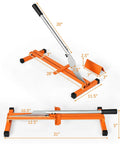 No Sweat Laminate Floor Cutter With Badass Leverage Handle, 8-12 inch cutting, orange steel for effortless flooring projects.