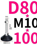 Image of Threaded Leveling Feet with Swivel Base for Tables and Furniture Adjustable Foot Stands, fits M10 threads, 100mm length.