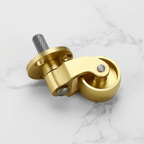 4 Pack Universal Brass Caster Stems Wheels 22mm Heavy Duty Swivel Casters 360 Degree Rotation For Metal Furniture