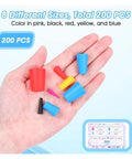 Top Tier Silicone Rubber Tapered Plugs Set With 200 Pieces In 8 Different Sizes Perfect For Powder Coating And High Temp Jobs That Hold Up Bad Without Cracking Or Warping During Tough Use Times. Hand with assorted silicone tapered plugs