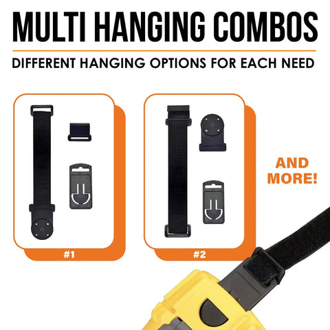 Hands Free Multimeter Hanging Kit With Magnetic Hanger And Two Straps Plus Two Clips For Electrical Meters display.