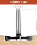 Side view of CNC Spoilboard Surfacing Router Bit with 1/4 inch shank, 1-1/2 inch cutting diameter, carbide tipped, PTFE coated.