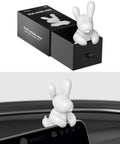 Tesla Dog Mode Center Screen Ornament Set for Model Y 2026 and Model 3 2017-2026, tiny white decoration atop display screen
