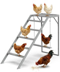 Chicken Perch With Ladder And Swing For Coop Roosting Bars For Chickens Enrichment Toy And Activity Playground In Wooden Run
