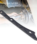 Two Pack ABS Safety Push Sticks For Woodworking Pro Grade Push Blocks shown on a table with close-up of one stick