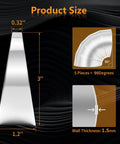 Piclafe 304 stainless steel pie cuts, polished, 3-inch tall, 1.2-inch base; 5 pieces form 90-degree exhaust elbow.